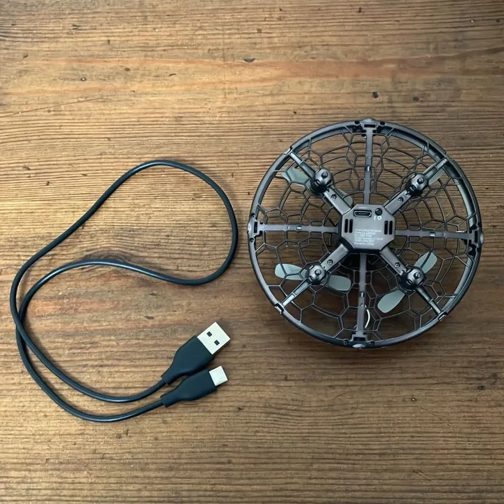 Gently Used Hand Operated Black Drone Cat Toy